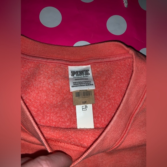 NWT VS PINK Size SMALL Varsity Campus Crew Sweatshirt. - Picture 5 of 7